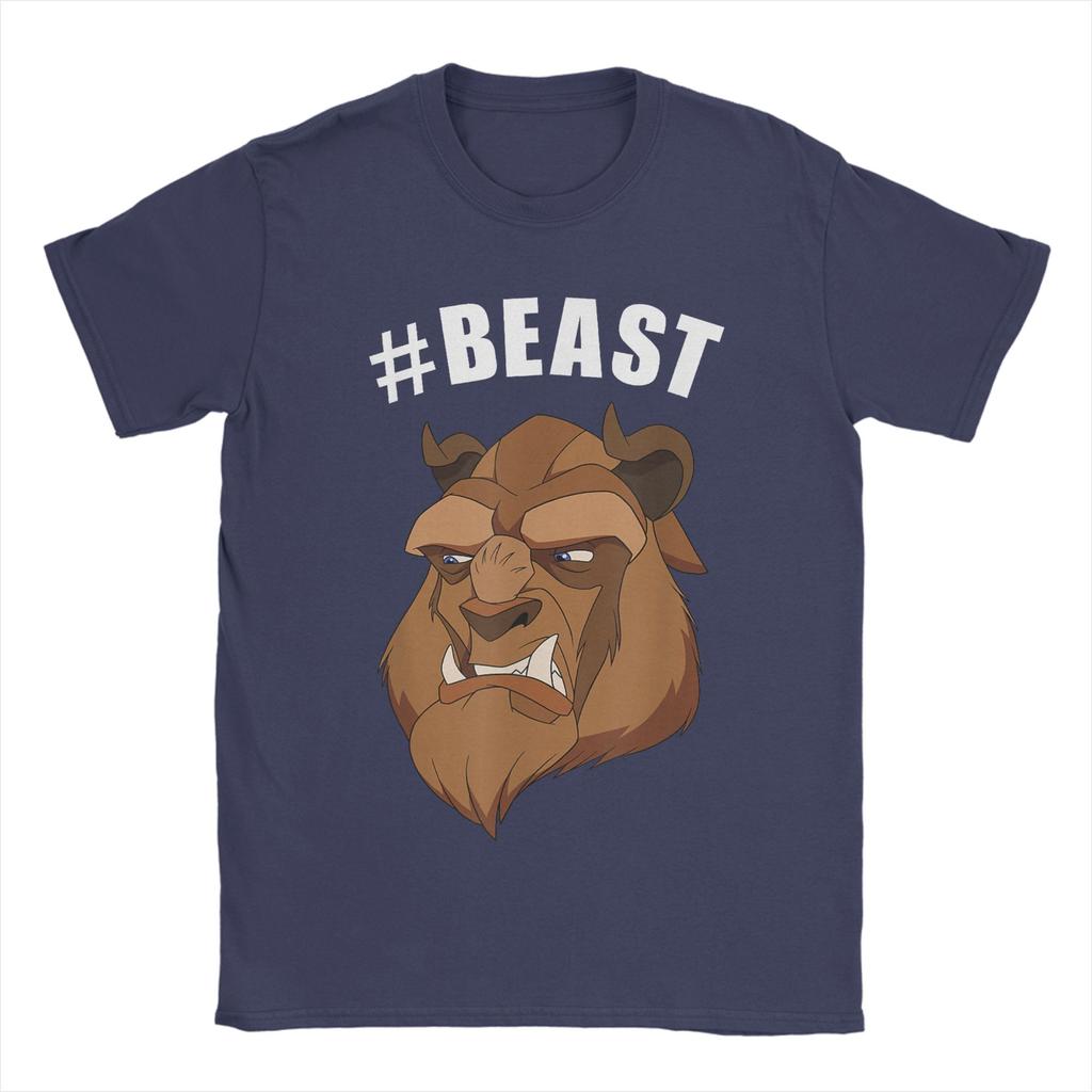 Beauty And The Beast Hashtag Beast Men T Shirts Funny Tees Short Sleeve O Neck Tshirt Pure Cotton Plus Size Clothing