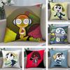 Keroro G-Gunsou Frog Pillow Case Plush Fabric Soft Double Sided Print Sofa Cushion Cover Throw Pillow Covers