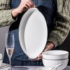 Simple Style Ceramic 8-inch Deep Dinner Plate