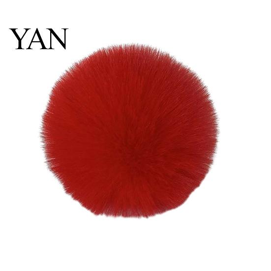 Backpack Charms Faux Fur Pom Fluffy Ball with Elastic Loop Cute for Hats Plush Bag Charm Craft Projects Hat Accessories