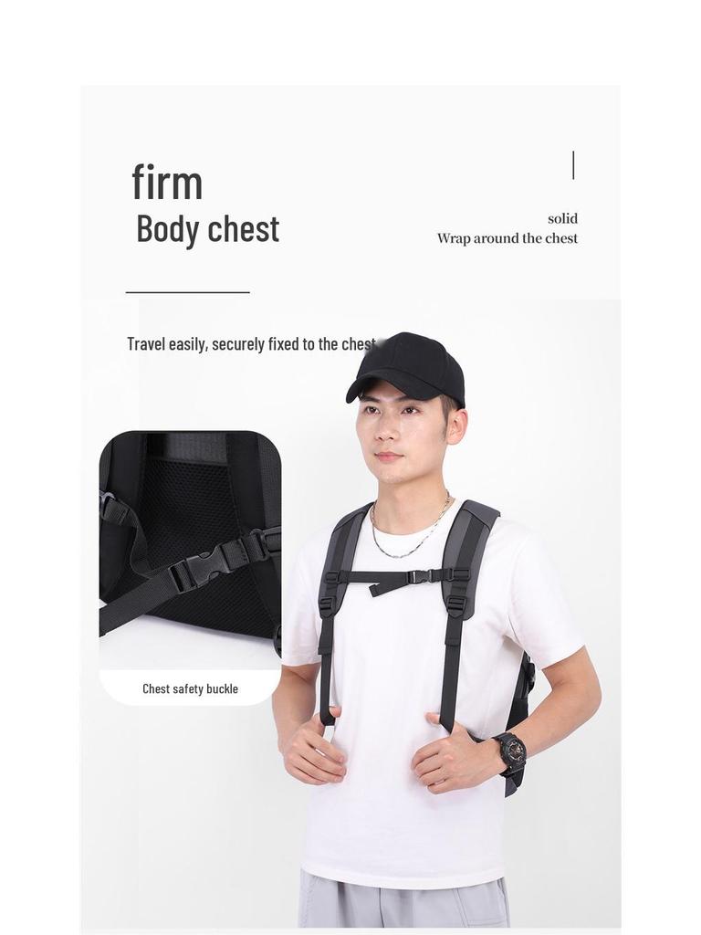 Versatile Men's Backpack: Trendy, Spacious, Lightweight Shoulder Bag for Business and School.