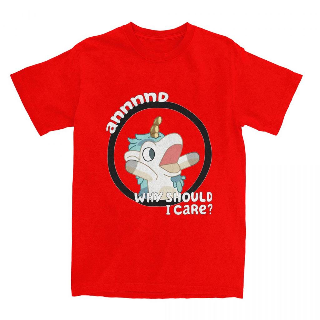 Divertente Blueys Unicorse Perché Dovrei Preoccuparmi T-shirt Spiaggia Casual T-shirt Cotone Novità T-shirt Per Coppia Maniche Corte Top Magliette