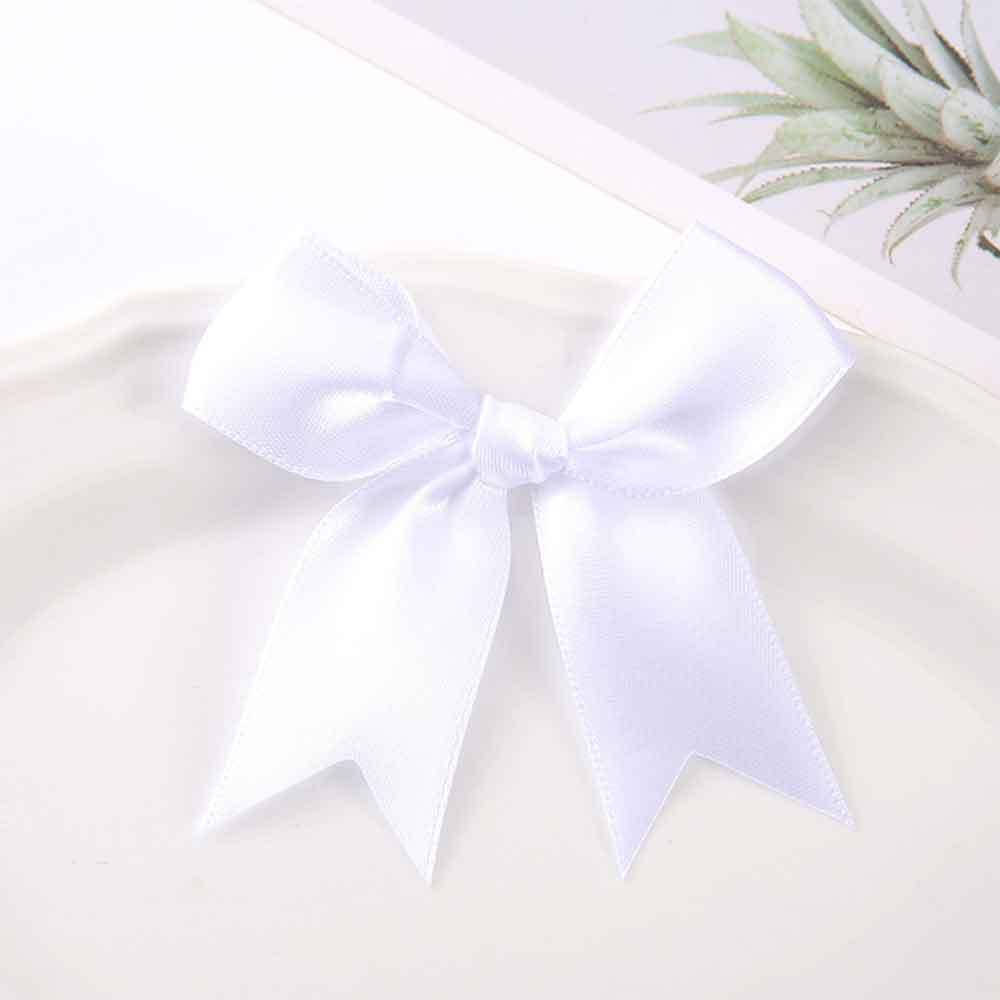 1PACK/50pcs, Pink and White Ribbon Bow 3.3 Inch Holiday Decoration, Party Supplies