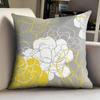 Yellow Pillow Covers 18x18 Set of 4 Grey Decorative Throw Pillow Cover for Couch Modern Daisy Pillows Case for Living Room Cushion Bed Outdoor Yellow