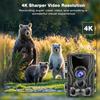 4K Live Video Jagd-Trailkamera APP Bluetooth-Steuerung Wildkameras 30MP Nachtsicht iP66 Fotofallen WIFI801PRO