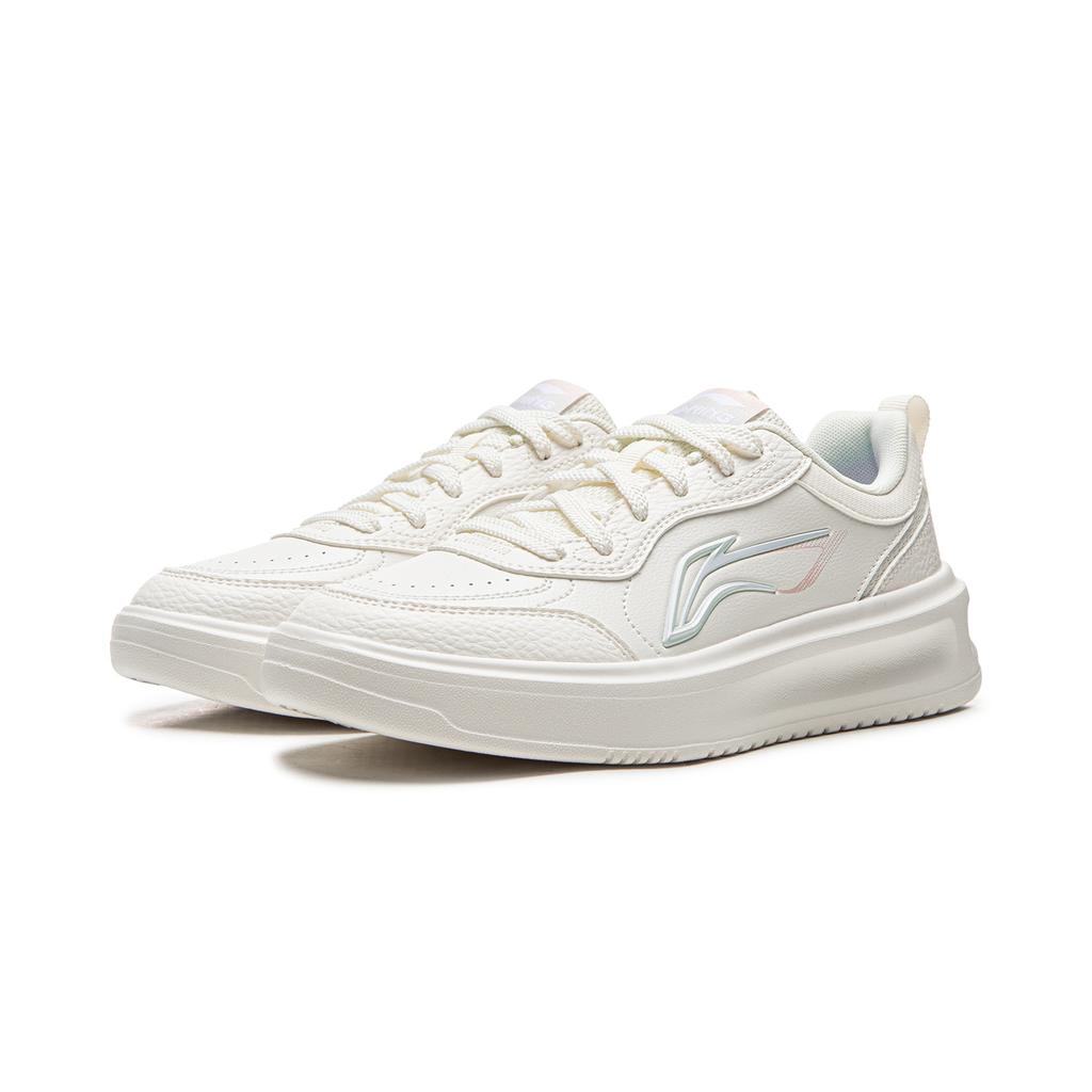 Li Ning Cushioning Abrasion Resistant Slip Resistant Low Top Skateboard Shoes Women's White AGCW078-1