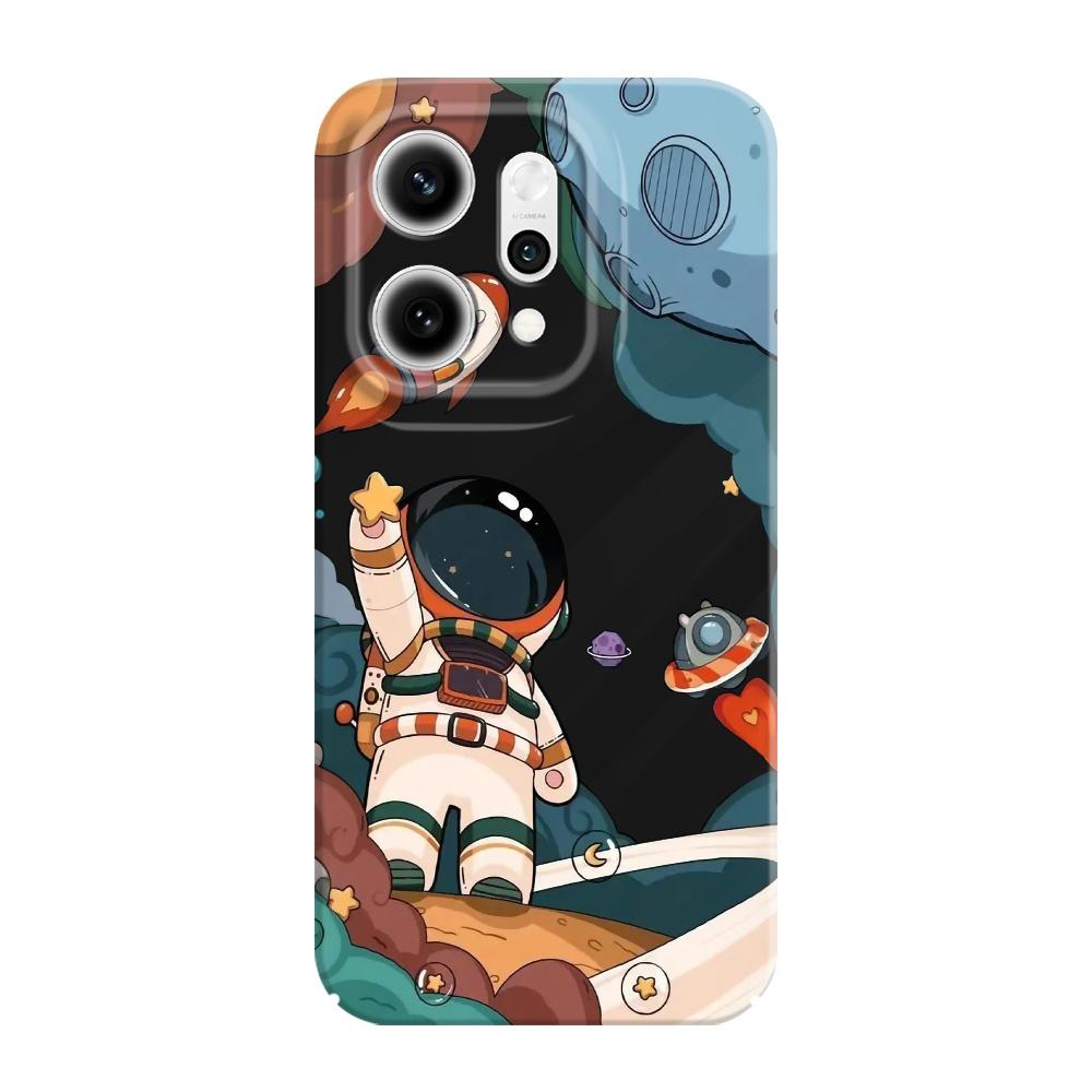 Flying Astronaut Phone Case For OPPO Reno 14 14F 13 13F 12 12F 11 11F 10 8 8Z 8T 7 7Z Pro 4G 5G Film Hard Cover