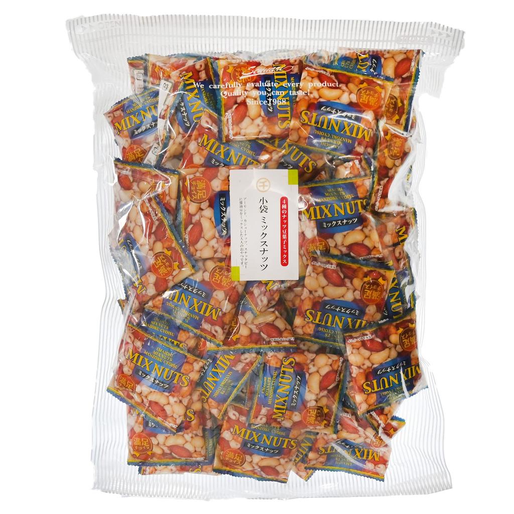 Individually Wrapped Bean Snacks In Small Bags Mixed Nuts Commercial Large Sennari Shokai 1kg (almonds, Cashews, Peanuts, Salted) [small Portions,