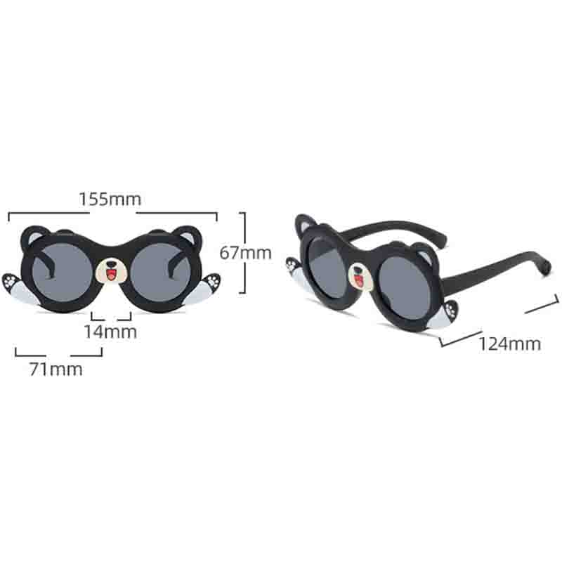 New Children Little Bear Round Form Sunglasses Girl Brand Designer Fashion Sun Glasses Cute Baby Outdoor Sunshade Eyewear Uv400