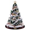 Christmas Tree Rotating Sculpture Train Decoration Window Stickers Christmas Decorations Winter Home Furnishings