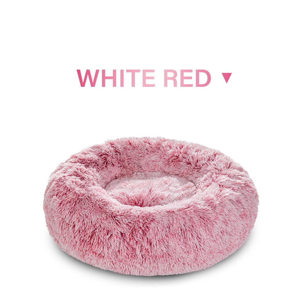 Long Plush Dog Bed, Pet Round Bed, Anti-anxiety Ped Bed Mat, Pet Bed Sofa Cushion For Small Medium Dog Calming Plush Pet Sofa