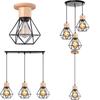 Nordic Industrial Style Three-Head Chandelier for Dining Rooms and Bars