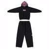 Unisex Hooded Sweatshirt Jogger Pants Set Casual Sportswear Loose Fit Streetwear Outfit Teens Young Adults