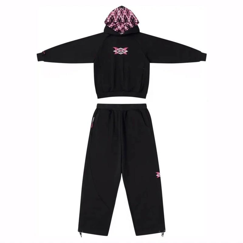 Unisex Hooded Sweatshirt Jogger Pants Set Casual Sportswear Loose Fit Streetwear Outfit Teens Young Adults