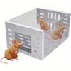 Ultra-Durable Iron Mouse Cage - Cage for Attracting Rats, One-Way Door Design, In-Out Only