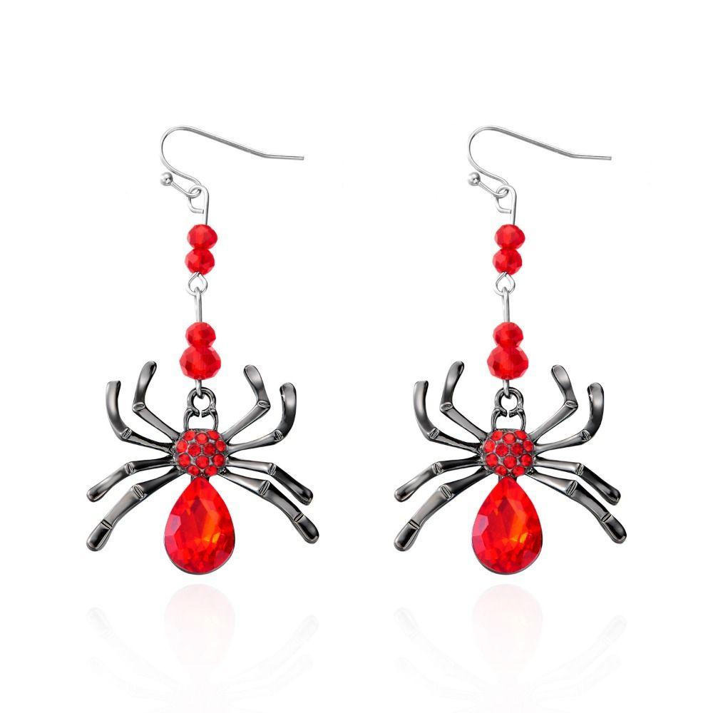 Zink Zinklegierung Strass Hängeohrringe Kristall Spinnenohrringe Mode Halloween Hängeohrringe Hipster