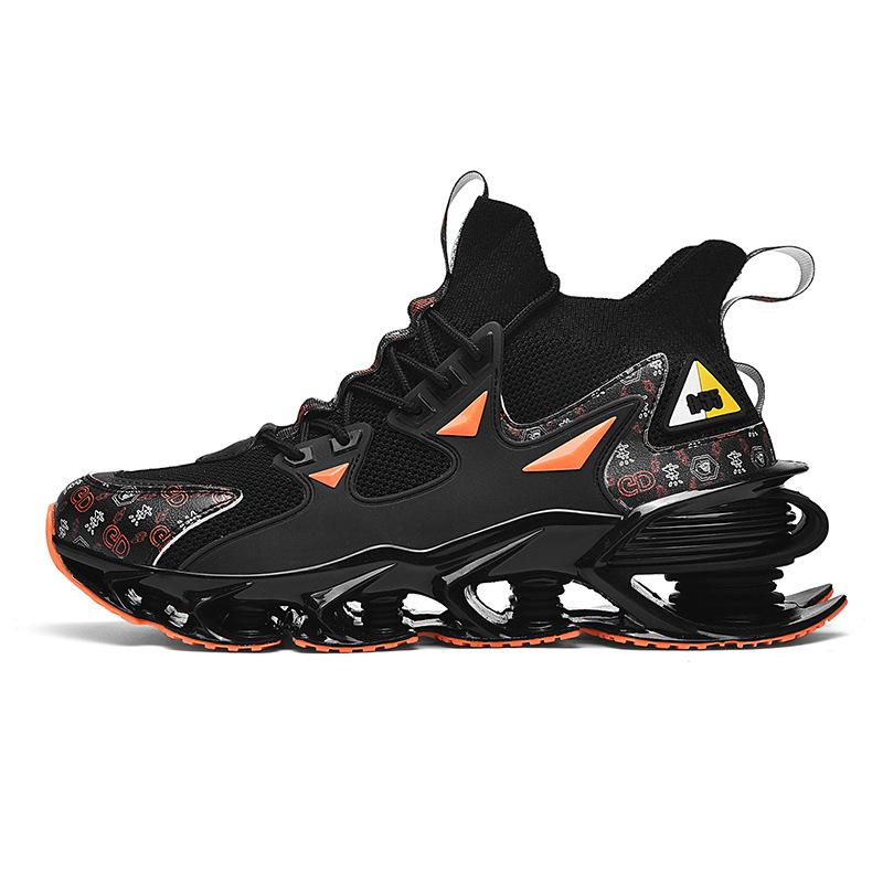 Fashion Blade Men's Shoes Mesh Breathable Sports Casual Running Shoes Men's Shock Absorption Non-slip Inner Heightening Daddy Trend Shoes