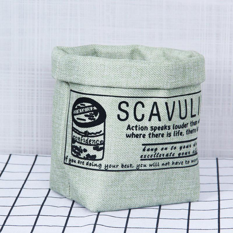 

Fabric Flower Pots Cover Storage Bag Storage Box Can Wash Flower Device Creative Desktop Plant Bag Home Decoration Accessories зелений