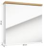 Ronda white gloss wall-hung bathroom mirror cabinet 60x60 cm