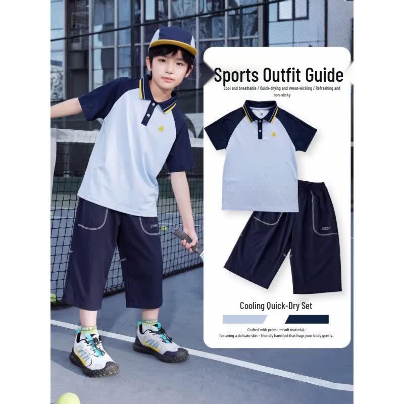 Yoyo One Boys' 2026 Summer Polo & Shorts Set