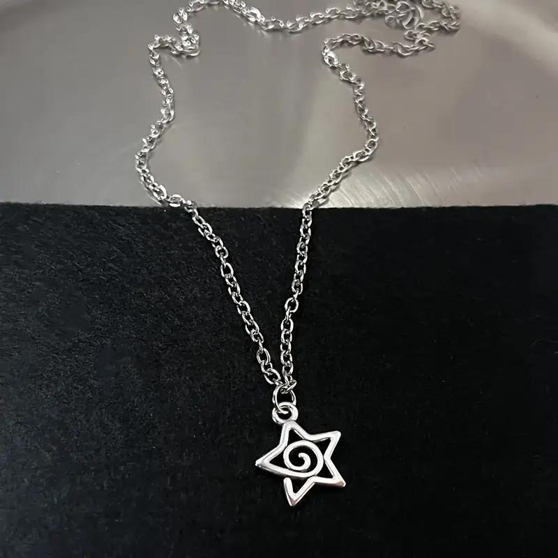 Gothic Alloy Pendant Necklace With Geometric Design For Fashionable Women