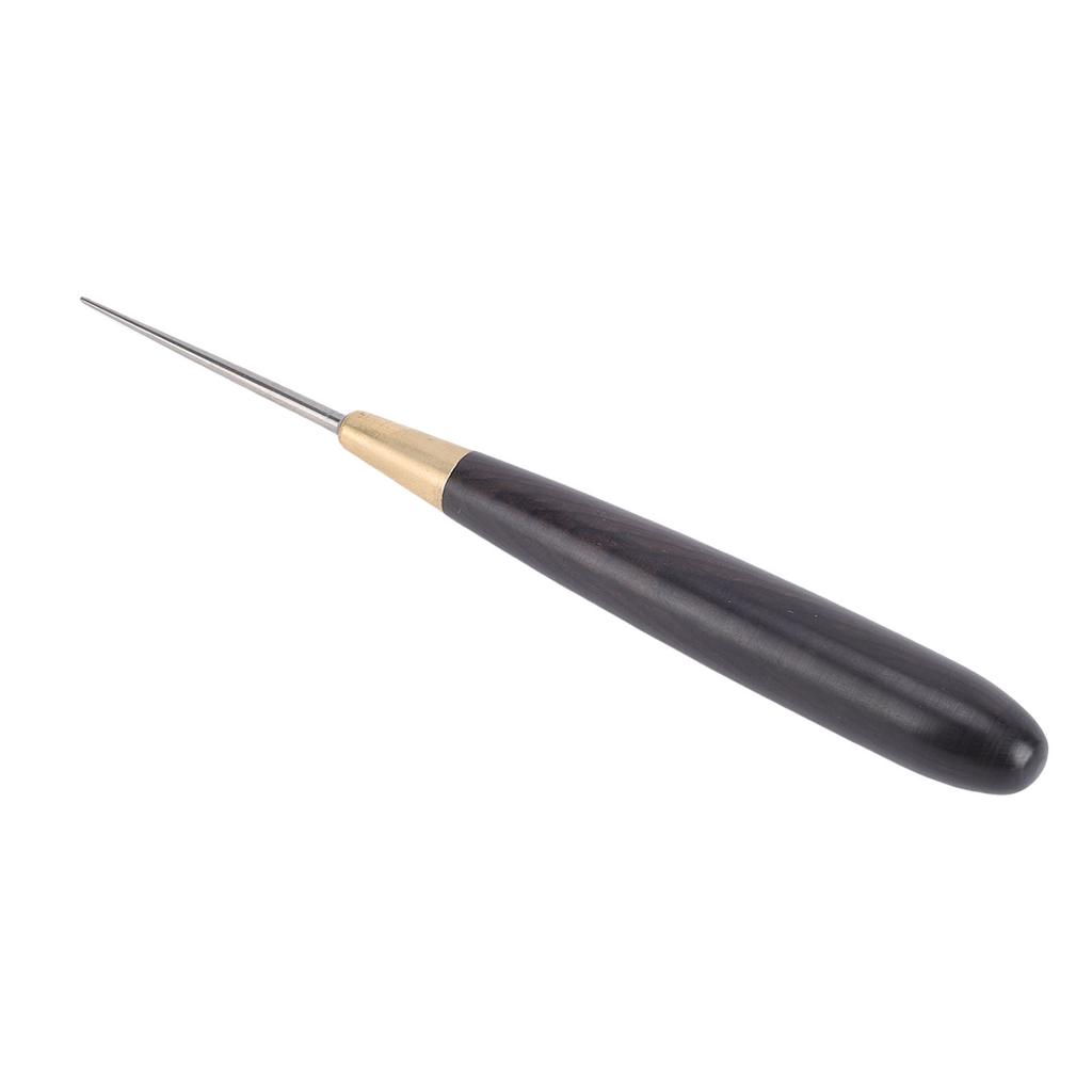 Racket Stringing Awl Portable Steel Badminton Racket String Assistance Awl Tool with Wooden Handle