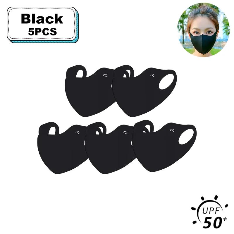 1-20 Pcs Summer UV Protection Mask 3D Ice Silk Breathable Traceless  Sunscreen Riding Mask Fashionable Hyaluronic Acid