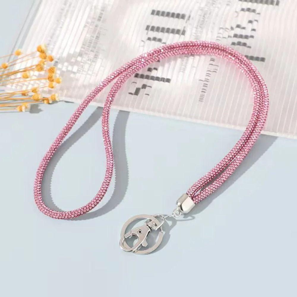 Glitter Bright Rhinestone Phone Lanyard Lightweight Crystal Neck Strap Ladies Girl Gifts