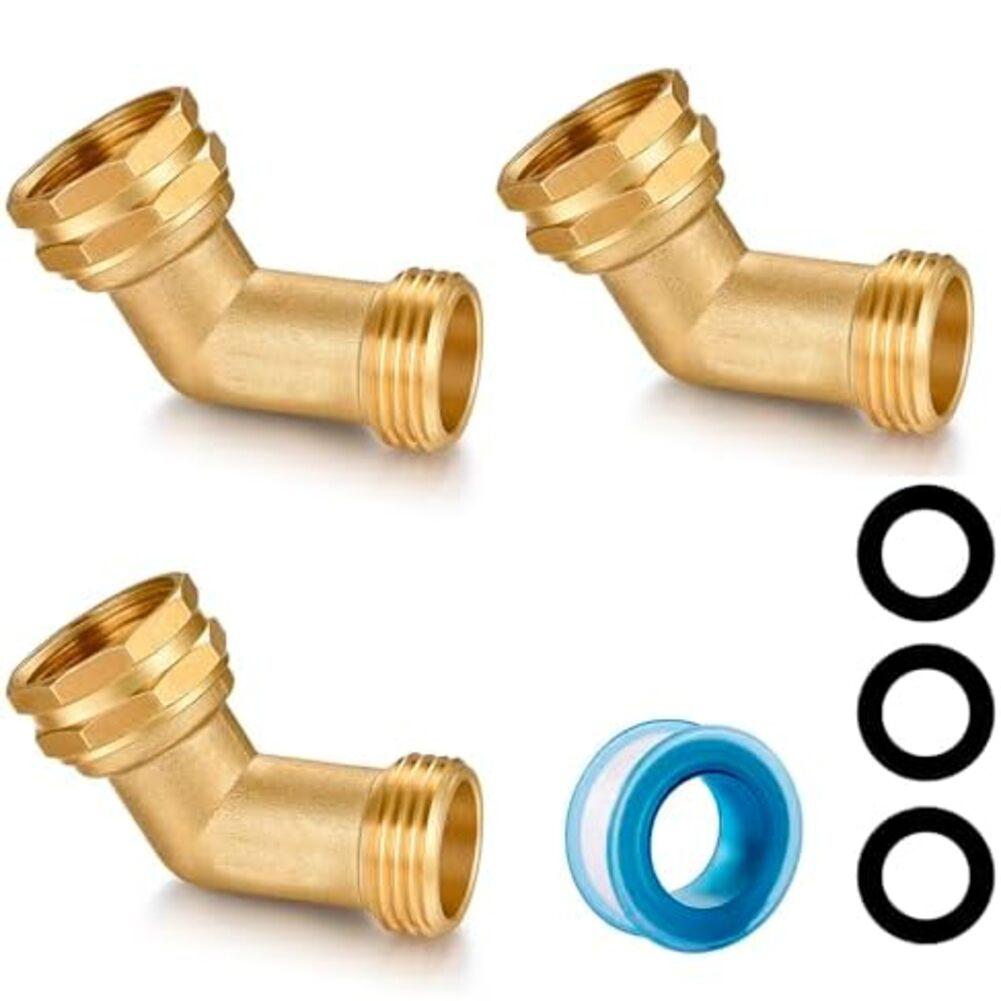 Garden Watering 45 Degree Hose Connector Hose Adapter 45 Degree Hose Connector 3 4 Inch GHT Thread 58-3 Brass Material