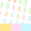 24Pcs/Set Quick Nails Rainbow Color Solid Color False Nials Sticker Wearable Waterproof Manicure Finished Nails