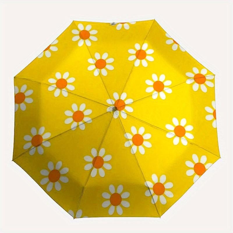 

1pc Daisy Pattern Automatic Open/Close Umbrella, Ideal Fan Gift for Birthday, Christmas, Trendy Fashion yy250828106
