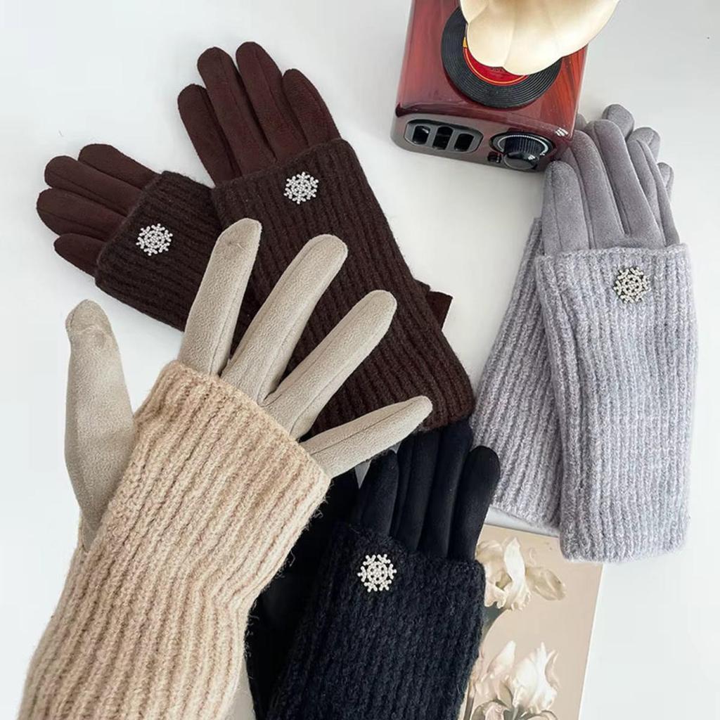 3 Ways To Wear Removable Knitted Gloves Women Winter Keep Warm Touch Screen Fashion Elegant Soft Thickened Prevent Cold Gloves