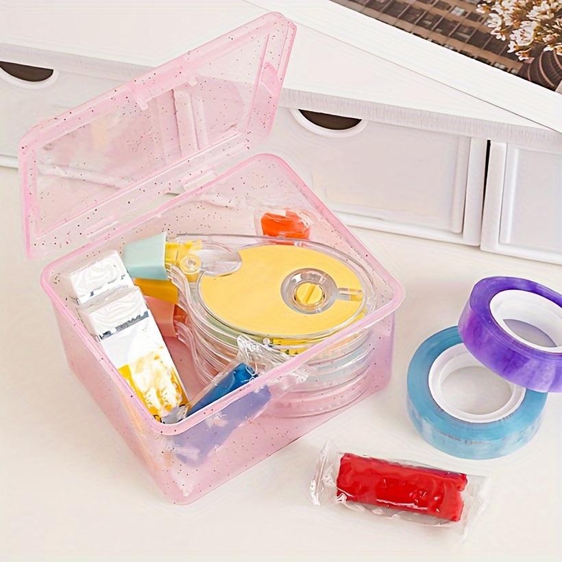 1Pc Flip-Top Storage Box, Suitable for Jewelry And Cosmetics, Modern Plastic Organizers with Dust Covers, Home Storage