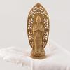 Miniature Kannon Buddhist wood ornament Gasshokannon Buddha, Bodhisattva, 12.5cm (wood boxwood, gold-dust finish) - Seikannon, statue, figure,