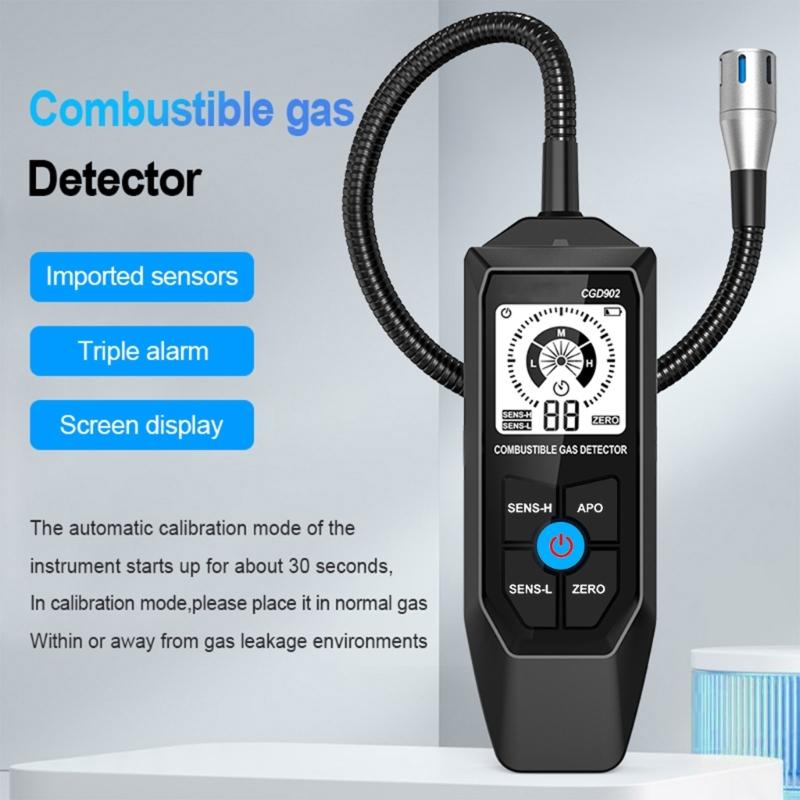 Professional Gas Tester Gas Alarm Gas Leak Detectors With Simulated Display For Propanes Methane Monitoring Home Safety