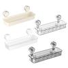 Yousheng Wall Mounted Suction Cup Storage Rack Strong Load-bearing Easy To Install Bathroom Caddy Soap Makeup Storage Shelf