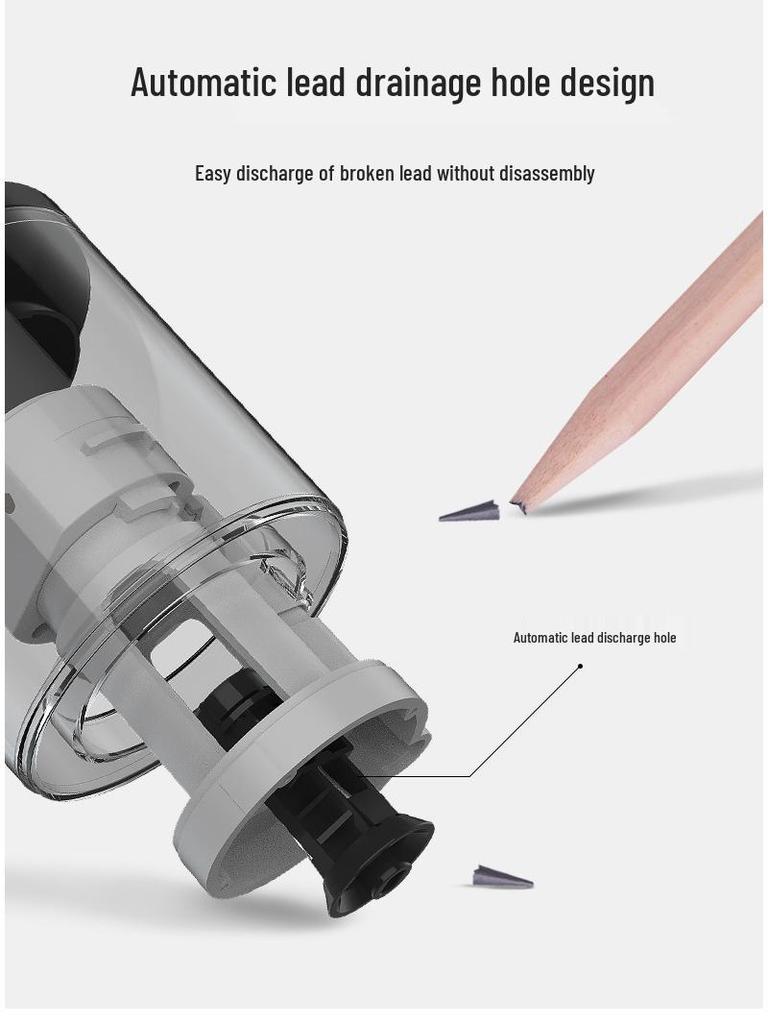 Automatic Electric Pencil Sharpener for Students - Child-Friendly Stationery with Lead Feeding System, Model 8018