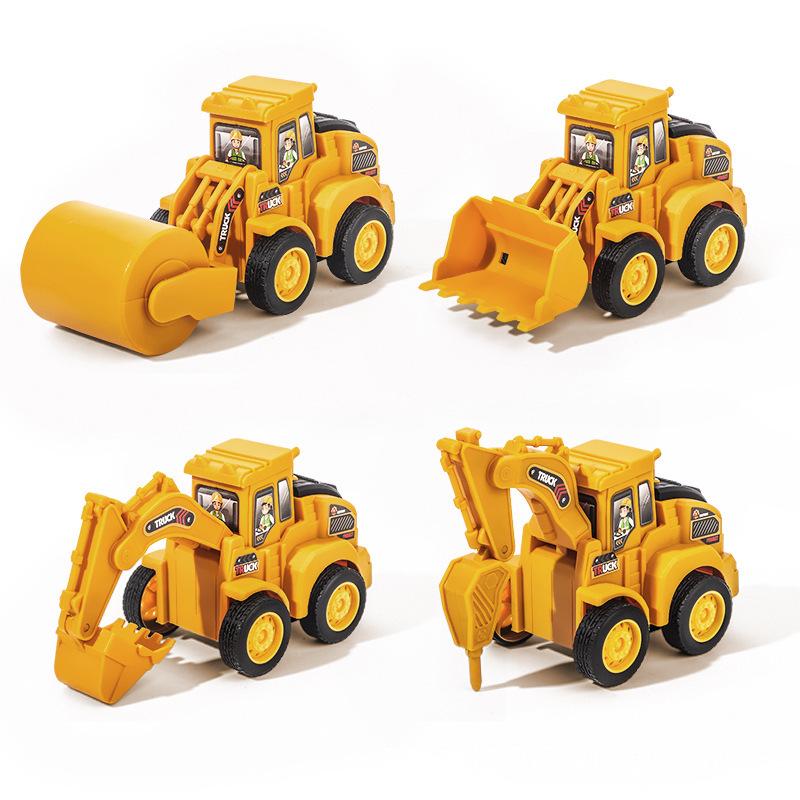 Children's Inertia-Powered Excavator Toy - Educational Pull-Back Car Gift