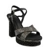Salvatore Ferragamo Black Suede Platform Sandals Sonya
