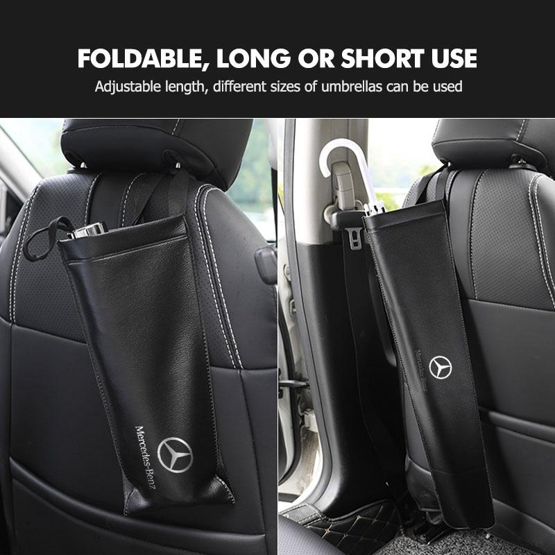 Waterproof Car Umbrella Bag Back Seat Hanging Organizer Holder For Mercedes Benz AMG A C E S G Class W201 W210 W108 W204 W205 QL1