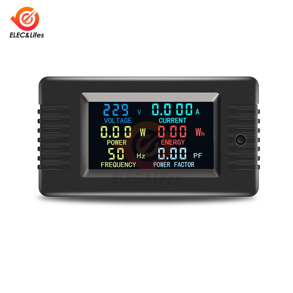 PZEM-020 Wattmeter Power Meter Voltmeter AC 80-260V Voltage 50-60HZ Power Analyzers LCD AC Electricity Meter 10A 2200W Detector