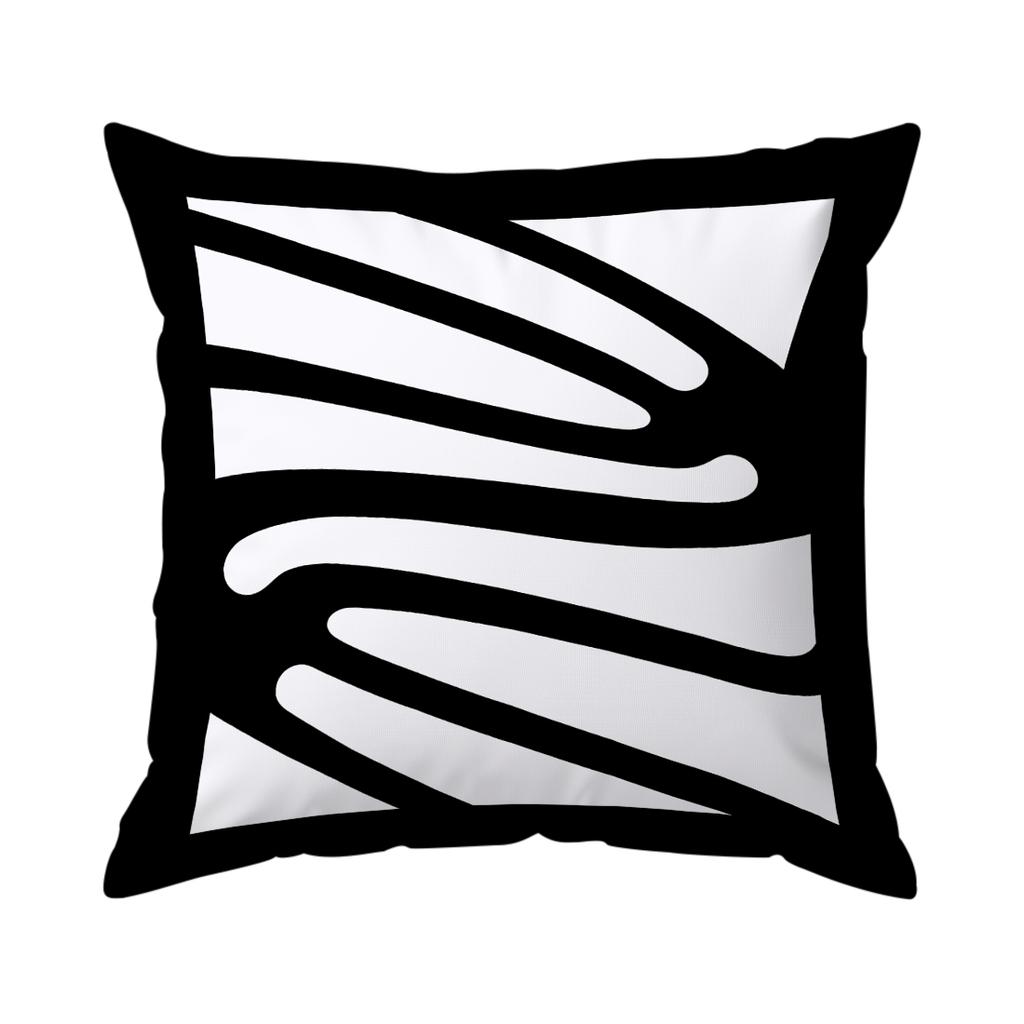 Black Geometric Line Pillowcase Printed Polyester 40/45/50cm Throw Pillowcover Decorative Sofa Cushion Pillowslip Home Decor