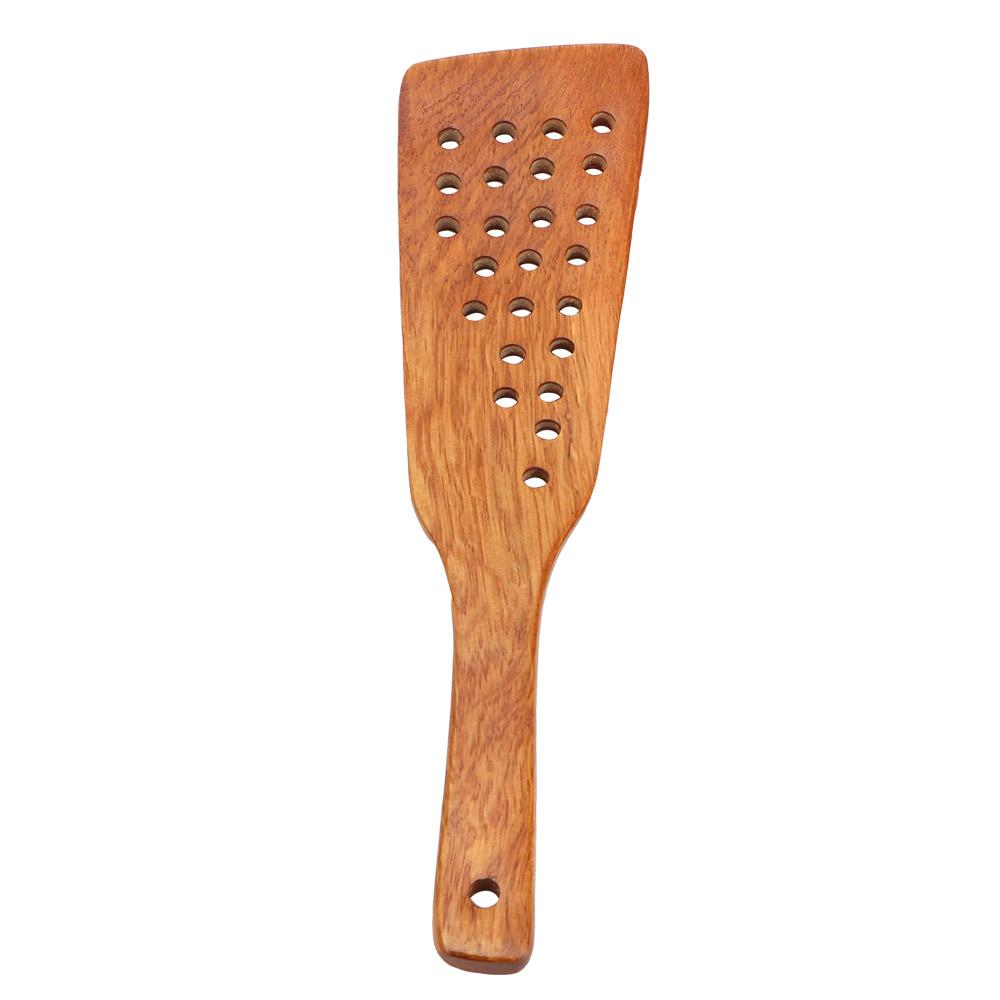 Non-Stick Pan Filter Shovel Kitchen Accessories Kitchen Cooking Tool Wooden Spatula 24 Holes Frying Steak Shovel