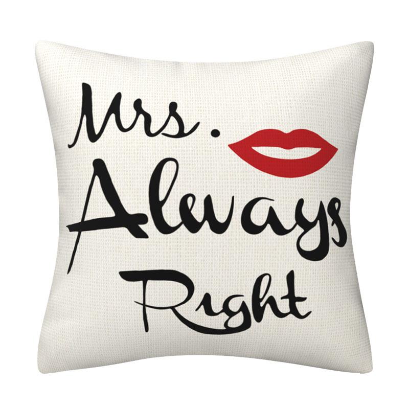 2025 Valentine'S Day Red Letter Printed Pillowcase Linen Love Print Valentine'S Day Home Decorative Pillowcase 45x45cm