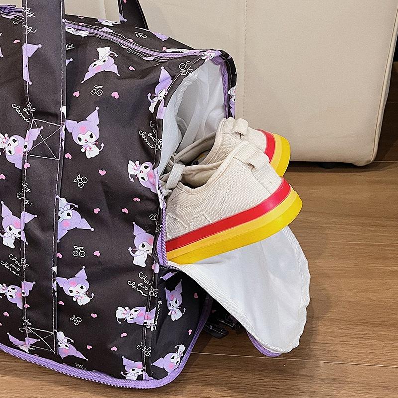 Cartoon Kitty Large Capacity Luggage Bag Waterproof Foldable Multifunctional Travel Handbag Anime Shoulder Bag Cartoon Gym Bag