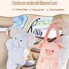 Lovely Animal Shaped Car Tissue Dispenser Paper Towel Holder with Hanging Strap Storage Bag For Home And Travel