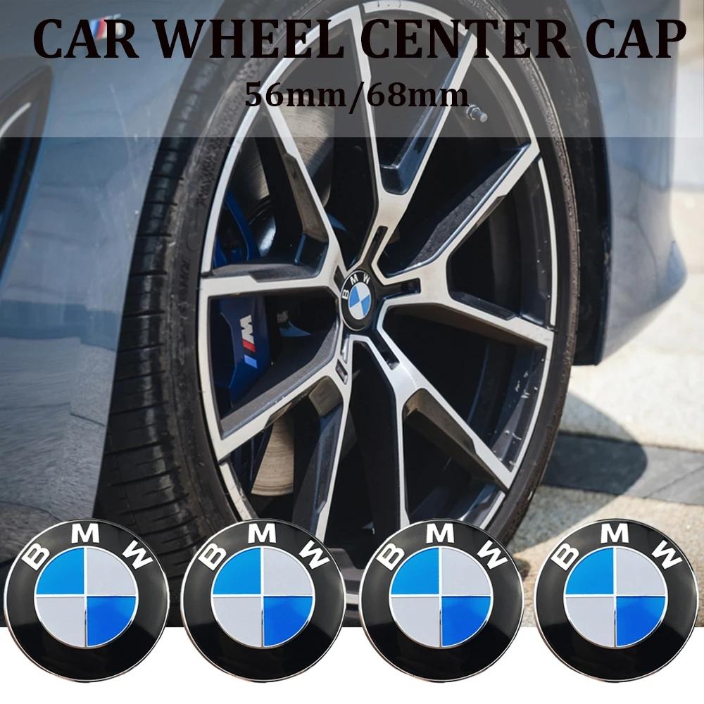 BEKV7 4pcs 56MM 68MM Car Wheel Hub Center Cap Badge For BMW X1 3 X5 E70 E71 M3 F30 F20 F10 F11 G30 E36 E46 E53 E90 E91 E60 E61 E93