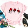 New Harajuku Women's T-shirt Fashion Creative Reose Musical Note Printed T Shirt Casual Shirt Short-sleeved Female Tshirt