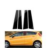 4PCS Polished Pillar Posts Fit For Ford Fiesta 5 Doors 2011 2012 2013 2014 2015 2016 Window Door Pillar Post Cover Trim