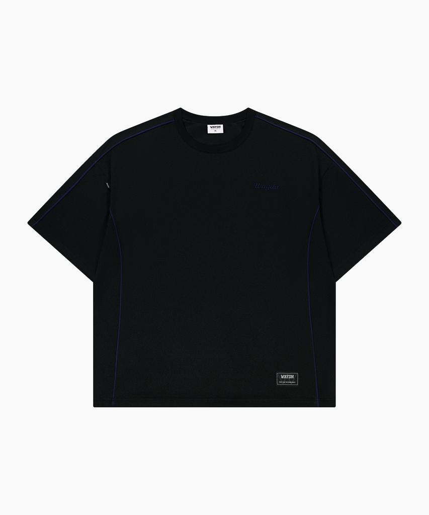 Weideun Oversized Heavy Mesh Short Sleeve Black